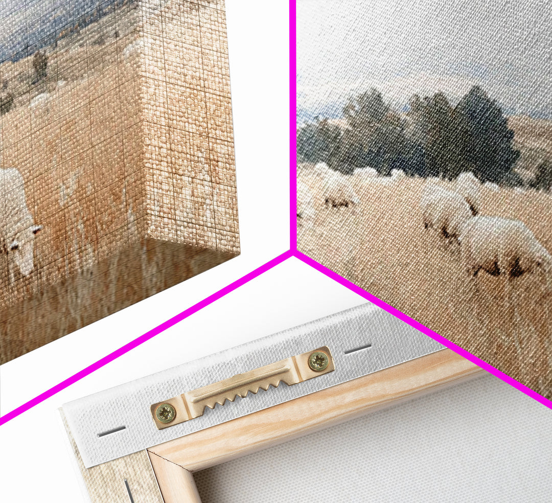 Pastoral Light, Framed Canvas Print, Christian Art Canvas, Jesus Painting, Christian Wall Art, Christmas Art, Christian Gift