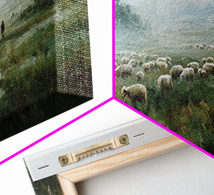 Meadow Of Peace | Framed Canvas Print | Christian Wall Art | Christian Art Canvas | Jesus Painting | Christian Christmas Art | Christian De