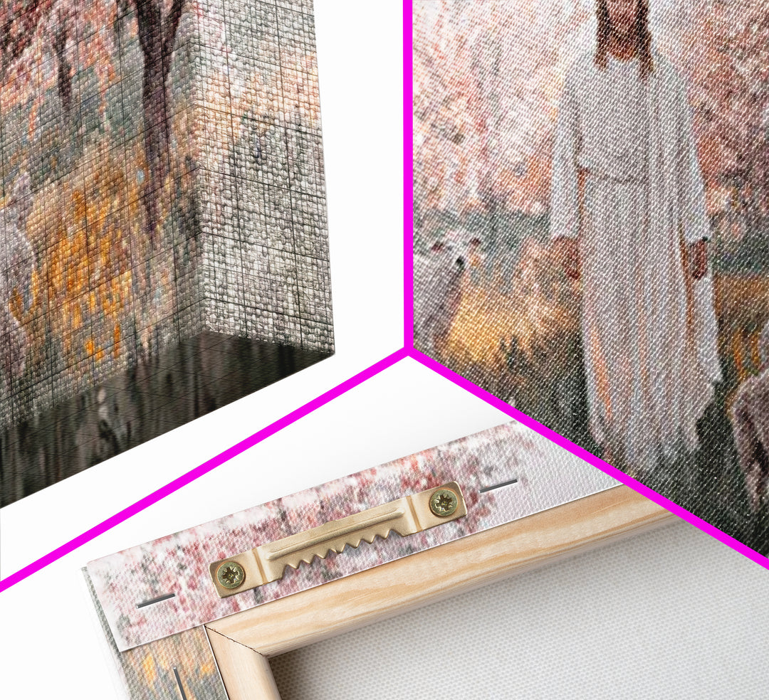 Blossoms Of Grace, Framed Canvas Print, Christian Art Canvas, Christian Wall Art, Jesus Painting, Christian Art, Christian Christmas Decor