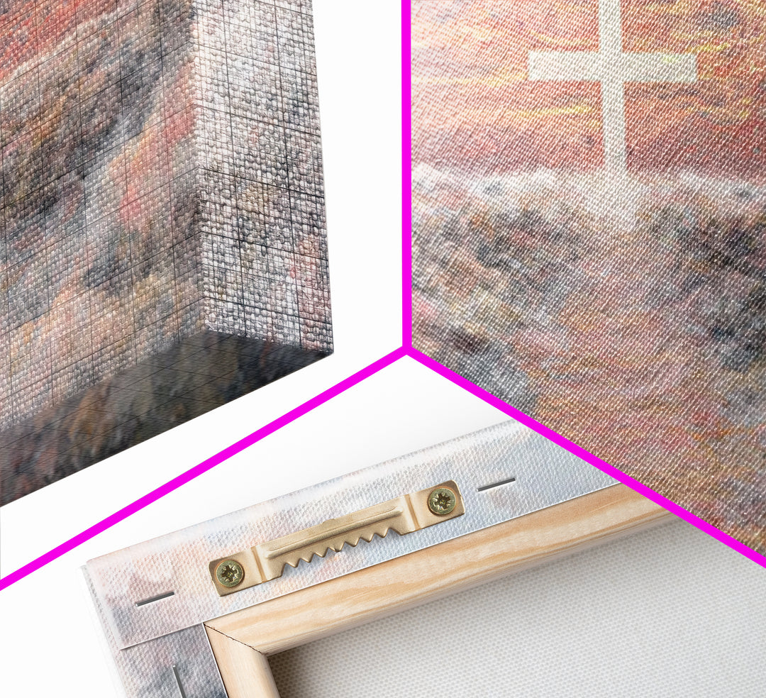 Heaven’s Dawn Path – Framed Canvas Print – Christian Art Canvas – Christian Wall Art – Large Christian Art – Christian Painting