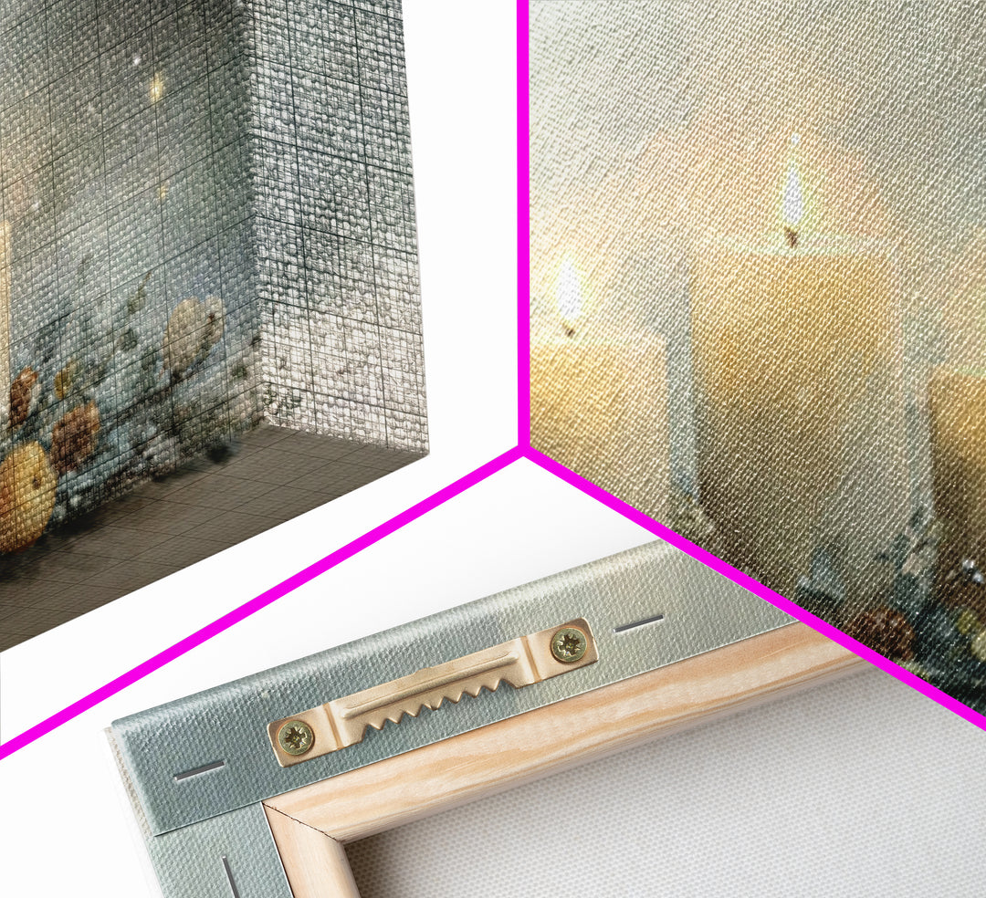Advent Star Glow – Framed Canvas Print – Christmas Art – Christian Christmas Decor – Christian Art Canvas – Christmas Wall Art – Christmas