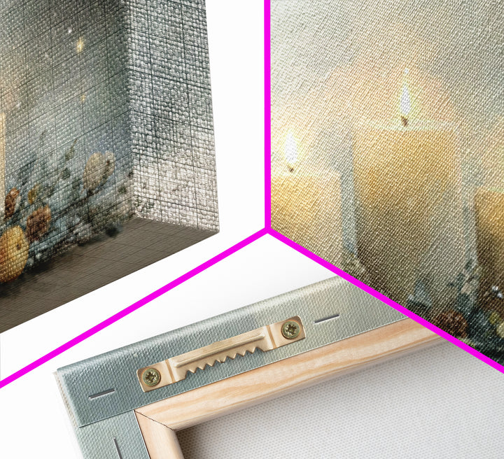 Advent Star Glow – Framed Canvas Print – Christmas Art – Christian Christmas Decor – Christian Art Canvas – Christmas Wall Art – Christmas