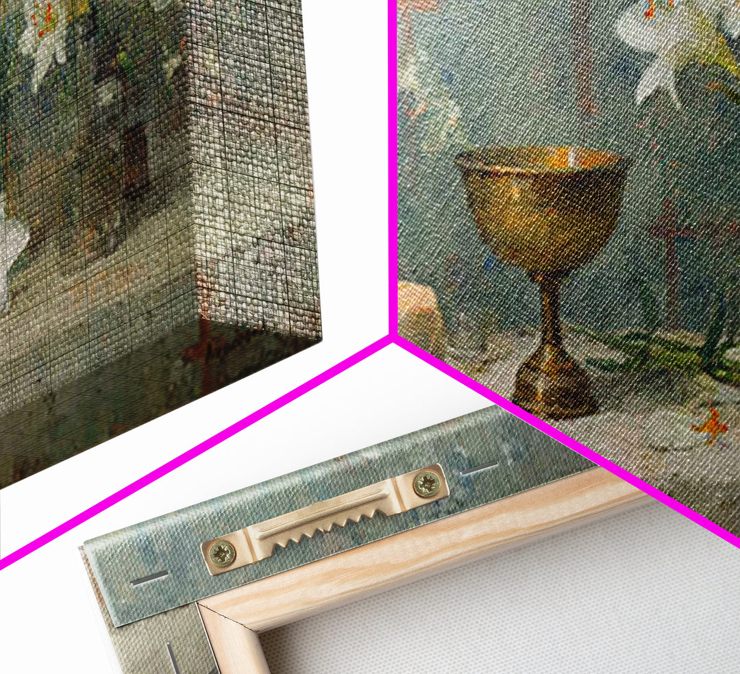 Table Of Reverence - Framed Canvas Print - Christian Wall Art - Christian Art Canvas - Vintage Christian Painting - Christian Art Gift - Ch