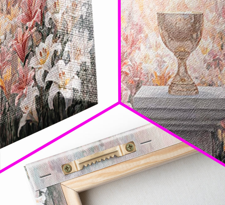 Chalice In Bloom - Framed Canvas Print - Christian Wall Art - Christian Art Canvas - Christian Christmas Art - Christian Gift - Modern Chri