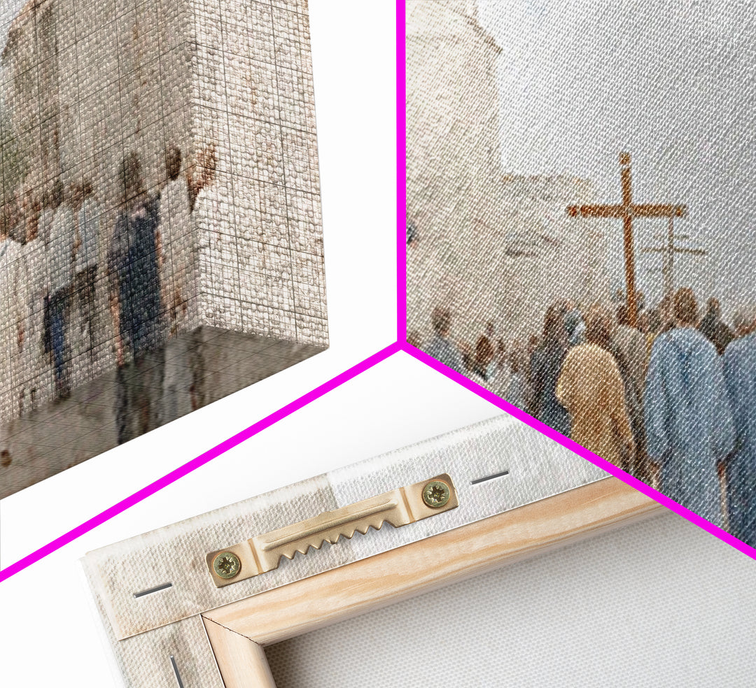 Pilgrims Of Hope – Framed Canvas Print – Christian Art Work – Subtle Christian Art – Christian Wall Art – Minimalist Christian Art – Christ
