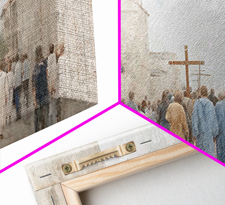 Pilgrims Of Hope – Framed Canvas Print – Christian Art Work – Subtle Christian Art – Christian Wall Art – Minimalist Christian Art – Christ