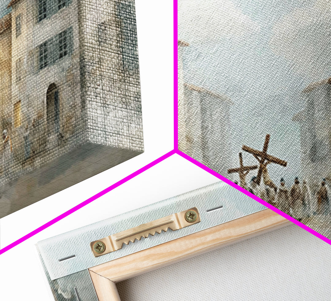 Crossroads Light – Framed Canvas Print – Christian Art Canvas – Christian Painting – Modern Christian Art – Christian Wall Art – Large Chri