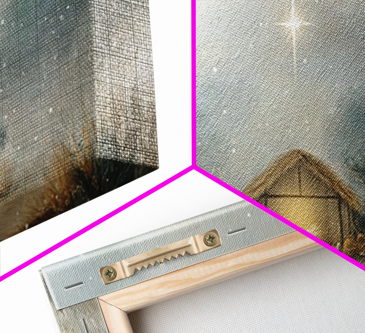 Bright Promise Star – Framed Canvas Print – Christmas Canvas Wall Art – Christian Wall Art – Christian Christmas Art – Jesus Painting – Chr