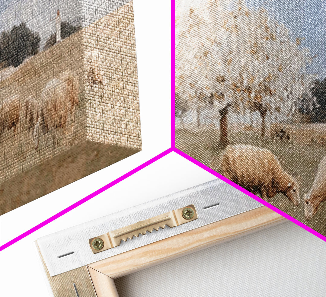 Pastures Of Hope – Framed Canvas Print – Christian Art Canvas – Christian Wall Art – Christmas Art – Christian Decor – Jesus Painting