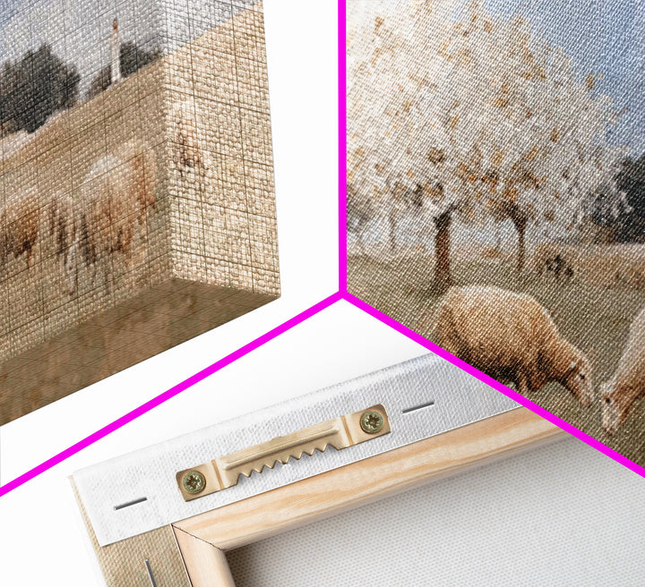 Pastures Of Hope – Framed Canvas Print – Christian Art Canvas – Christian Wall Art – Christmas Art – Christian Decor – Jesus Painting
