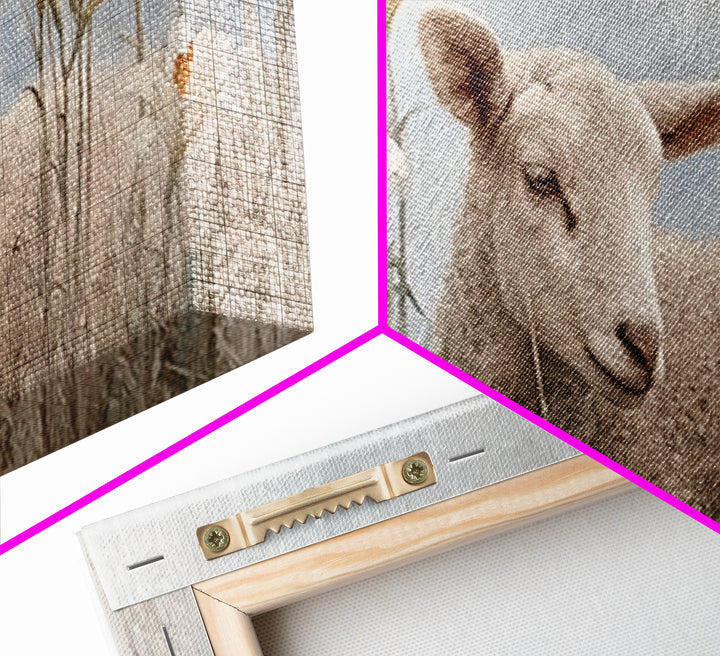 Morning Lily Lamb – Framed Canvas Print – Christian Art Canvas – Christian Art Print – Christian Wall Art – Subtle Christian Art – Christia