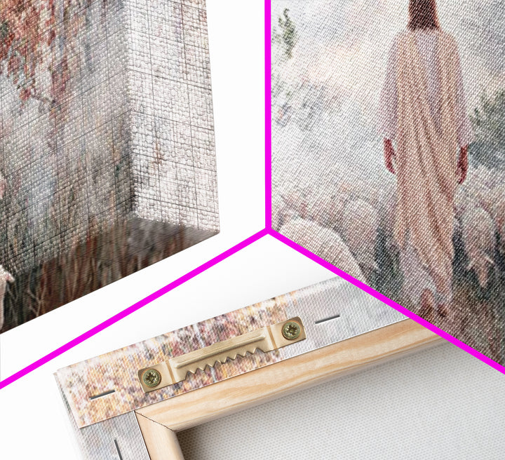 The Good Shepherd – Framed Canvas Print – Jesus Painting – Christian Wall Art – Christian Art Canvas – Christian Art Print – Christian Gift