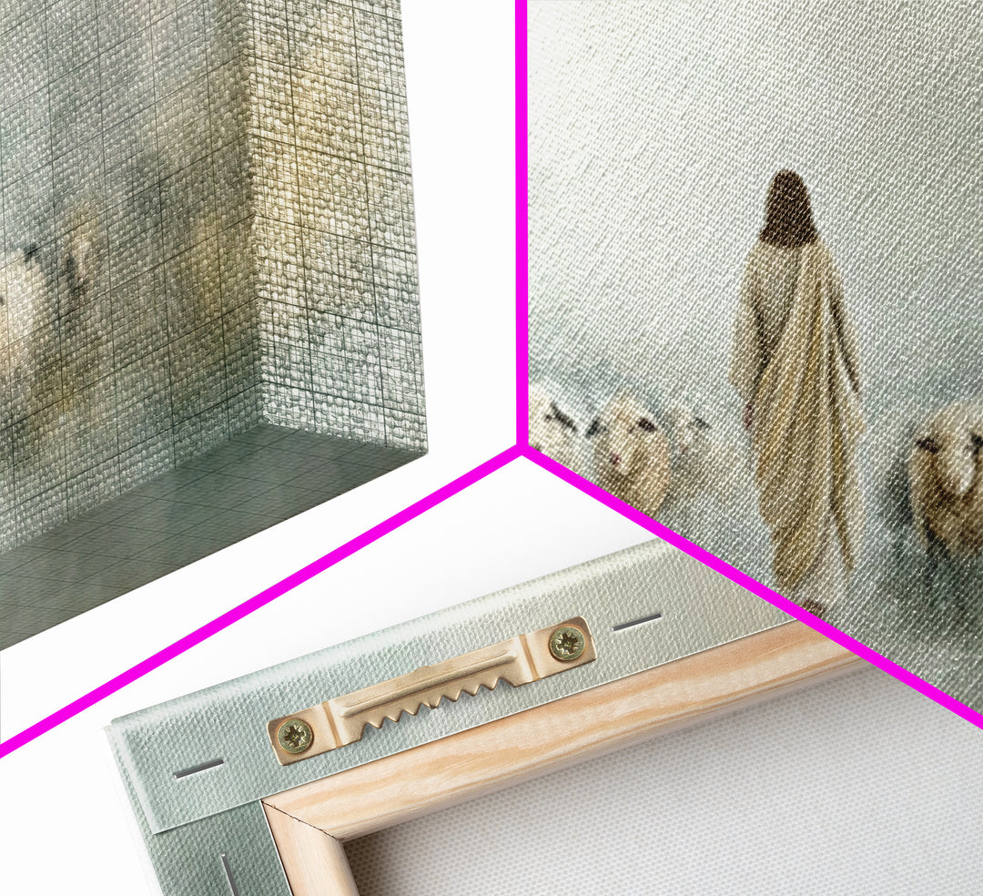 Heavenly Flock – Framed Canvas Print – Christian Wall Art – Jesus Art Print – Christian Art Canvas – Christian Painting – Subtle Christian