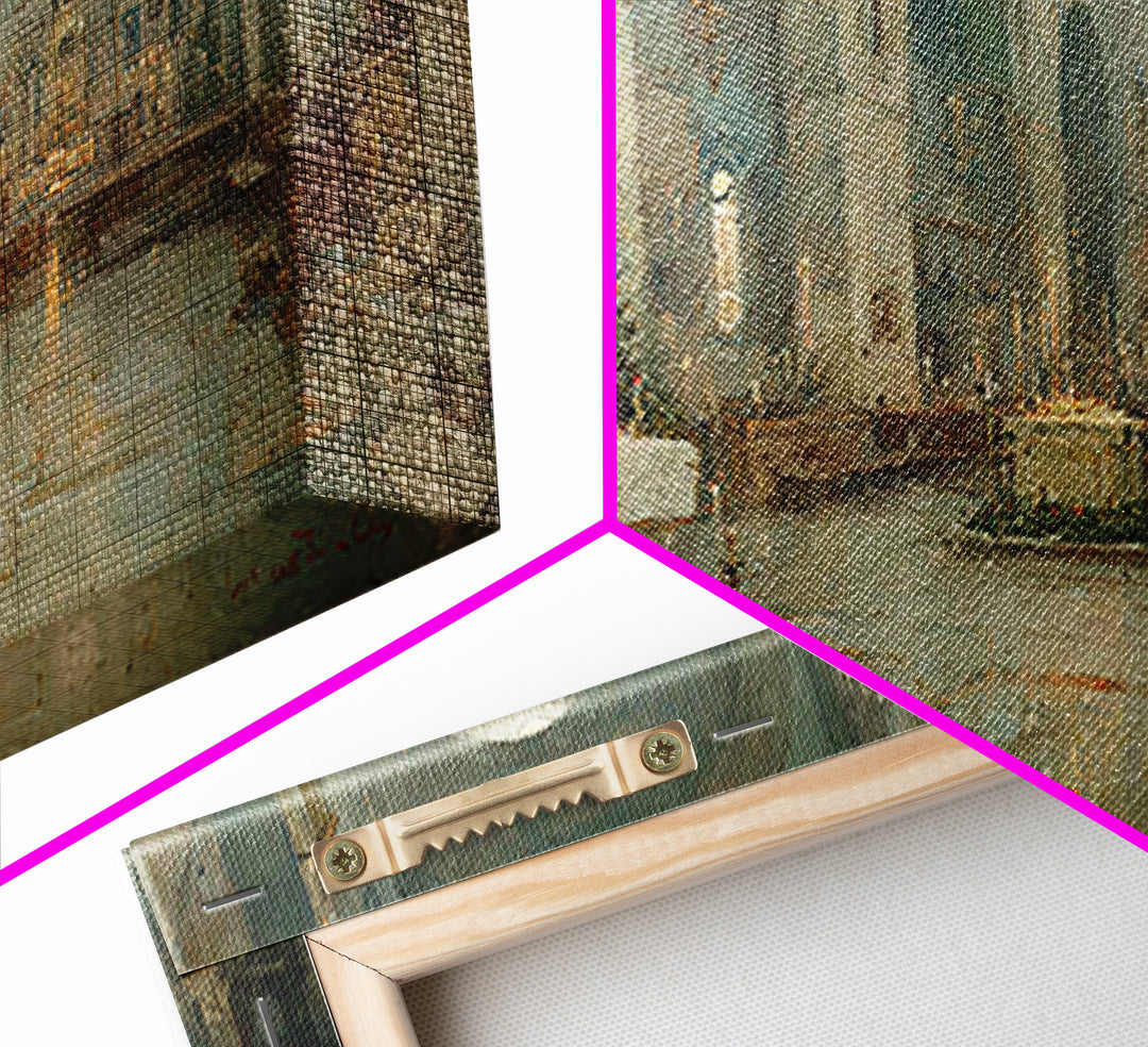 Cathedral of Stillness, Framed Canvas Print, Christian Art Canvas, Christian Wall Art, Christmas Art, Framed Christmas Wall Art, Vintage Ch