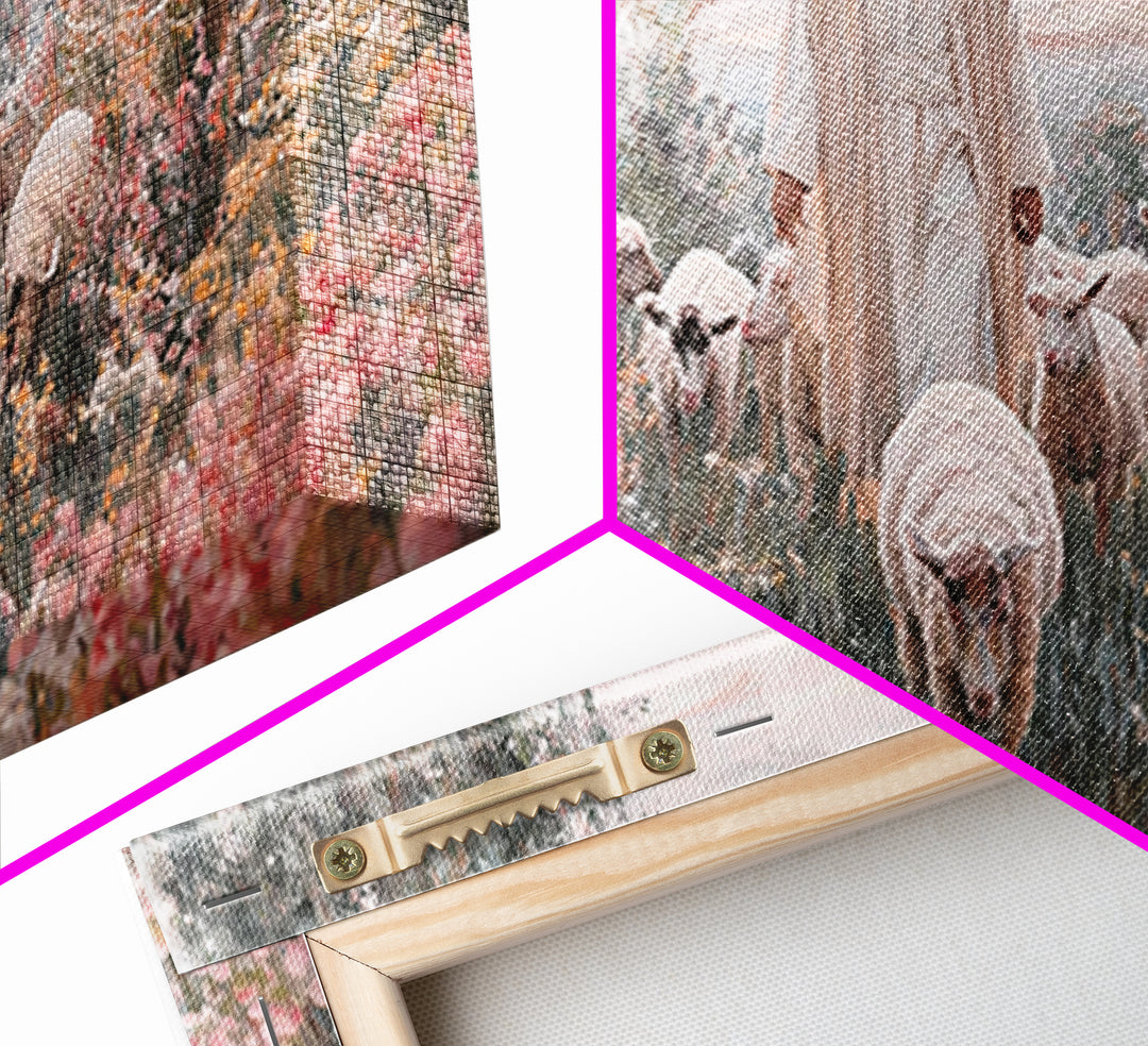 Grace In Bloom | Framed Canvas Print | Christian Wall Art | Jesus Painting | Christian Art Print | Modern Christian Art | Christian Gift Id