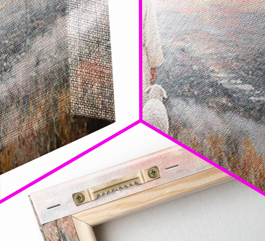 Hillside Blessing – Framed Canvas Print – Jesus Painting – Christian Art Canvas – Christian Wall Art – Christmas Art – Christian Gift – Fai