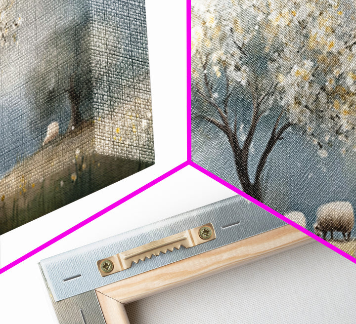 Graceful Spring Field | Framed Canvas Print | Christian Wall Art | Christian Art Canvas | Christian Painting | Christmas Art | Christian Gi