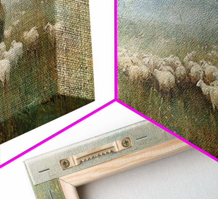 Morning Shepherd Light, Framed Canvas Print, Christian Wall Art, Jesus Painting, Christian Art Canvas, Christian Art, Christian Gift Ideas