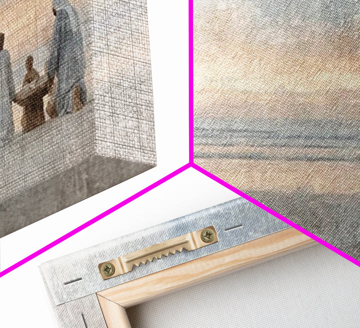 Sandy Nativity – Framed Canvas Print – Christian Art Canvas – Christmas Wall Art – Christian Christmas Art – Christian Decor For Home – Chr