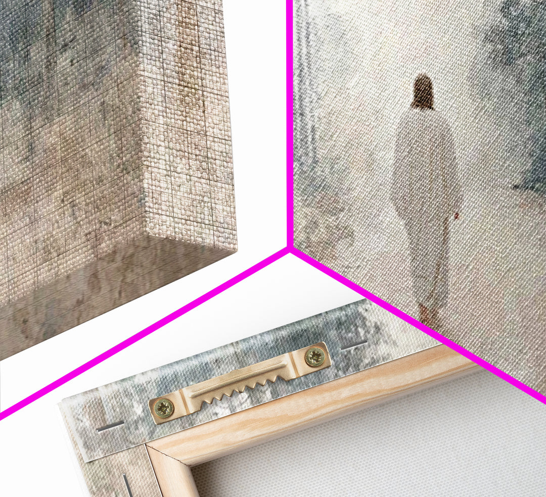 Path of Grace – Framed Canvas Print – Christian Art Print – Jesus Painting – Christian Wall Art – Minimalist Christian Art – Christian Art