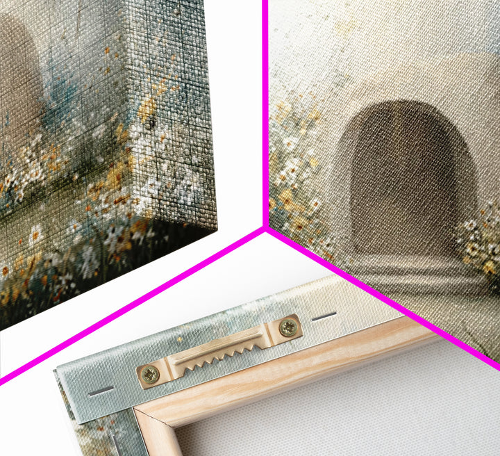 Blooming Sanctuary – Framed Canvas Print – Christian Art – Christian Wall Art – Christian Art Canvas – Christian Decor – Moody Christian Ar