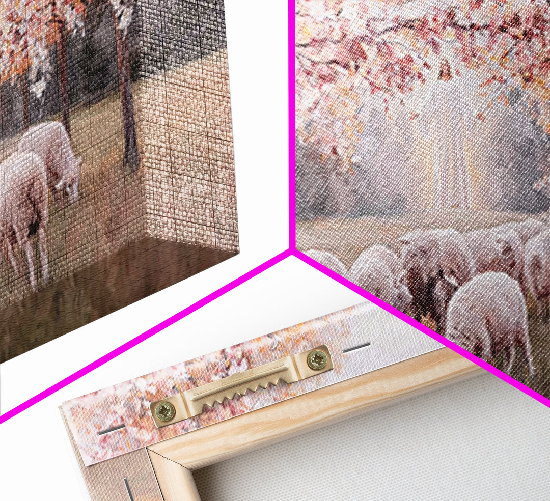 Radiant Pasture Hope – Framed Canvas Print – Christian Art Canvas – Jesus Painting – Christmas Art – Christian Wall Art