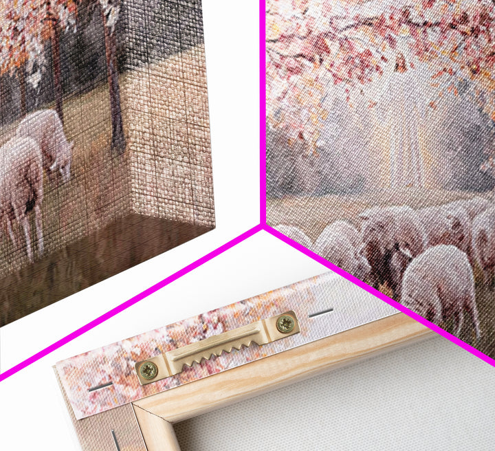 Radiant Pasture Hope – Framed Canvas Print – Christian Art Canvas – Jesus Painting – Christmas Art – Christian Wall Art