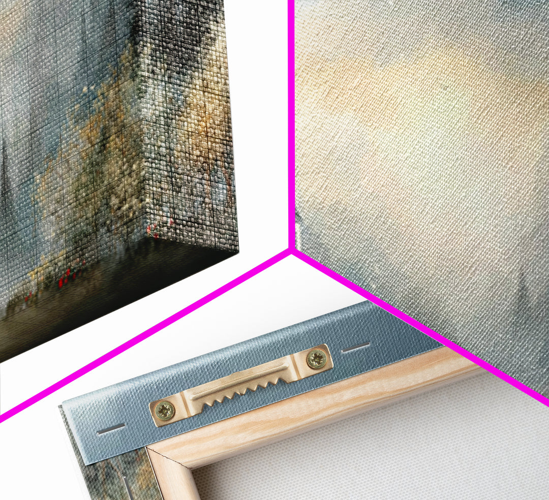Dawn Chapel Peace – Framed Canvas Print – Christian Art – Christian Wall Art – Christian Art Canvas – Christian Gift – Christian Painting
