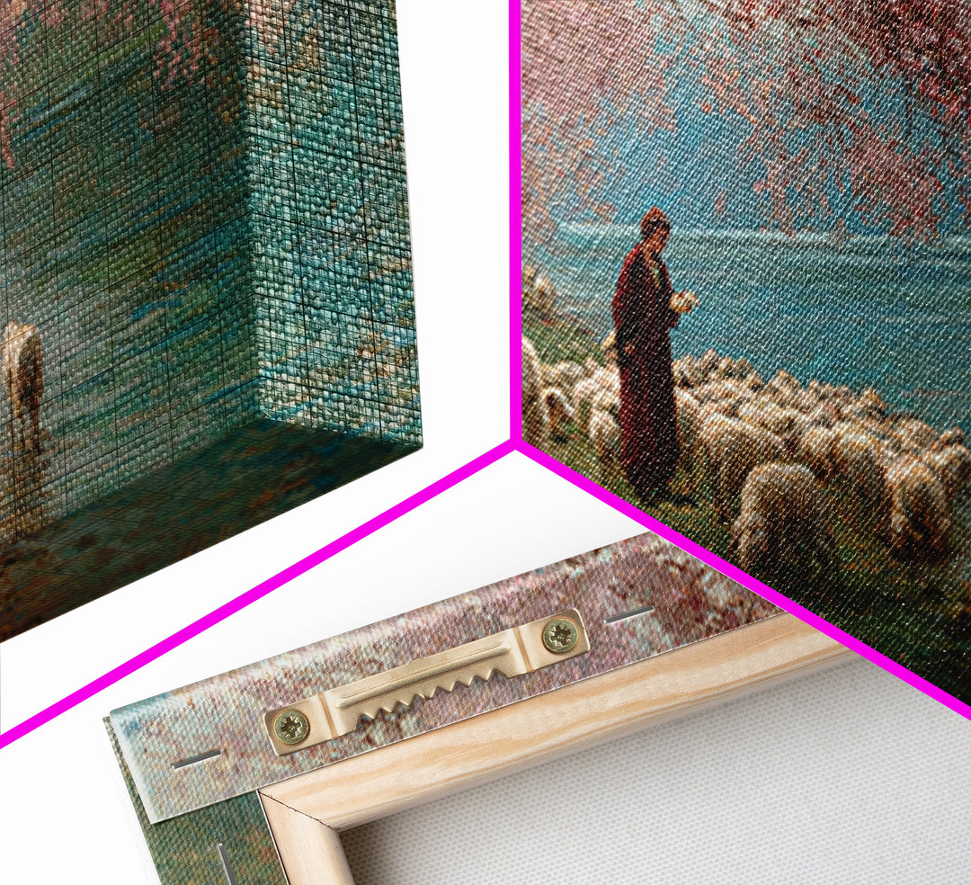 Blossom Gathering – Framed Canvas Print – Christian Art Print – Christian Wall Art – Framed Christian Art – Jesus Painting – Christian Chri