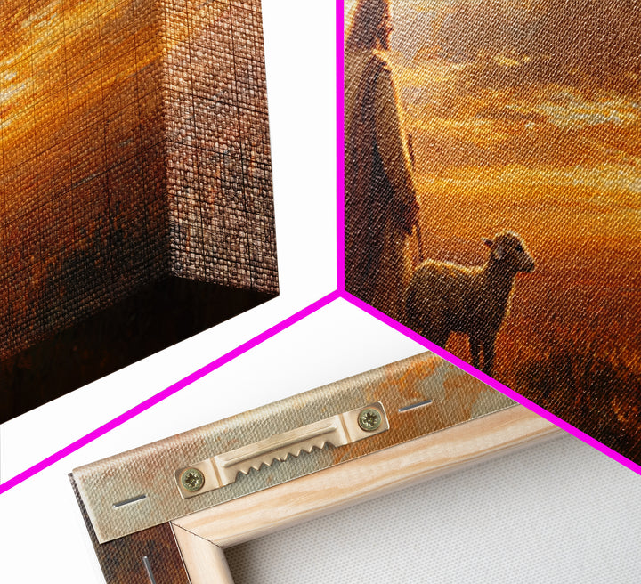 Evening Watch – Framed Canvas Print – Christian Wall Art – Christian Art Canvas – Jesus Painting – Vintage Christian Art – Christmas Art