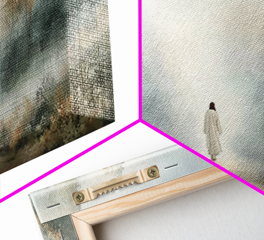 Misty Refuge – Framed Canvas Print – Christian Art – Christian Art Canvas – Large Christian Painting – Jesus Canvas Art