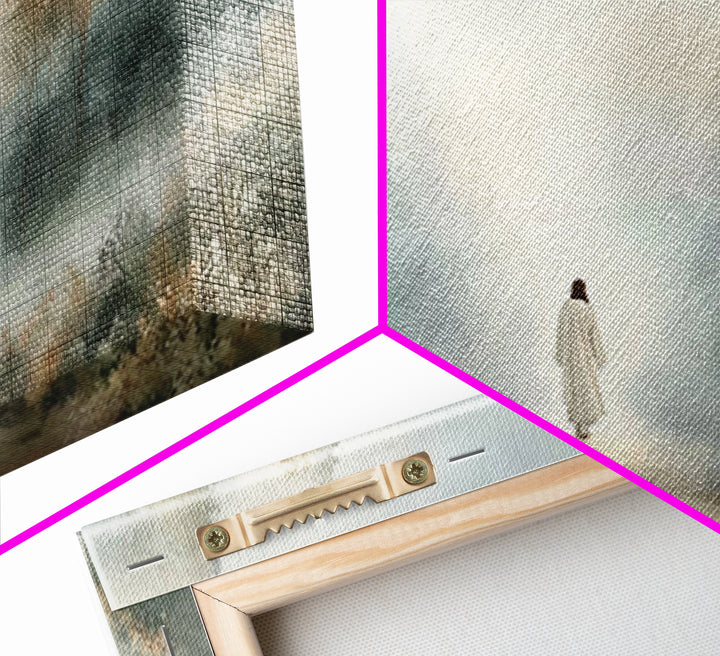 Misty Refuge – Framed Canvas Print – Christian Art – Christian Art Canvas – Large Christian Painting – Jesus Canvas Art