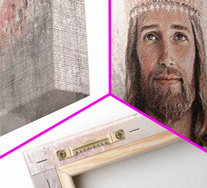 Heavenly Majesty, Framed Canvas Print, Christian Wall Art, Jesus Painting, Christian Art Canvas, Modern Christian Art, Christmas Art Work