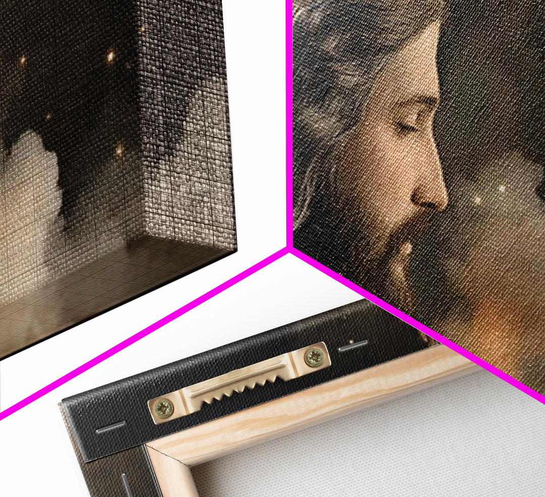 Radiant Sovereign – Framed Canvas Print – Jesus Painting – Christian Art Canvas – Modern Christian Art – Christian Wall Art – Christmas Can