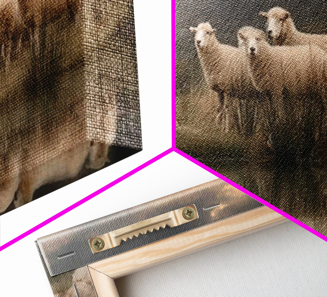 Shepherd’s Reflection – Framed Canvas Print – Christian Art Canvas – Christian Wall Art – Christian Art – Christian Painting – Christian De