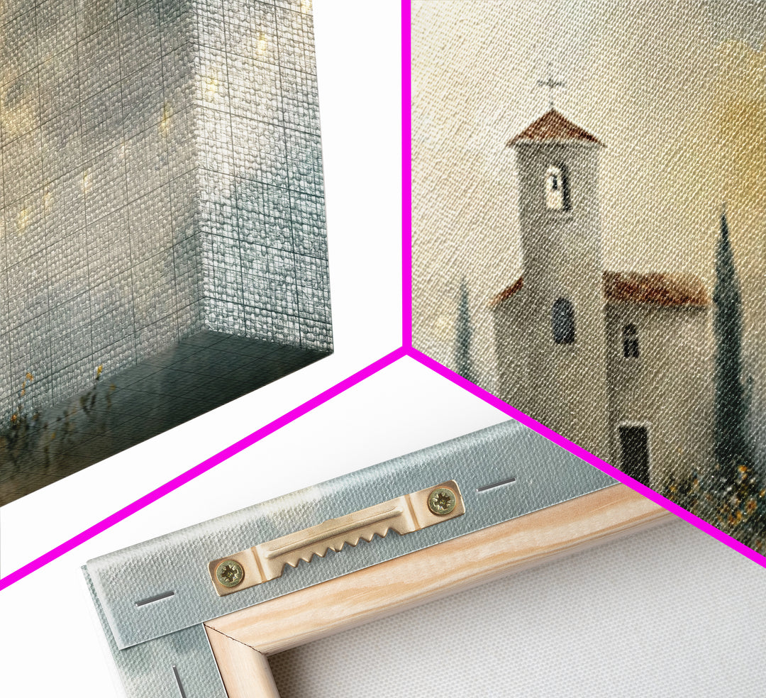 Church Of Light – Framed Canvas Print – Christian Wall Art – Christian Painting – Subtle Christian Art – Christmas Canvas Wall Art – Christ
