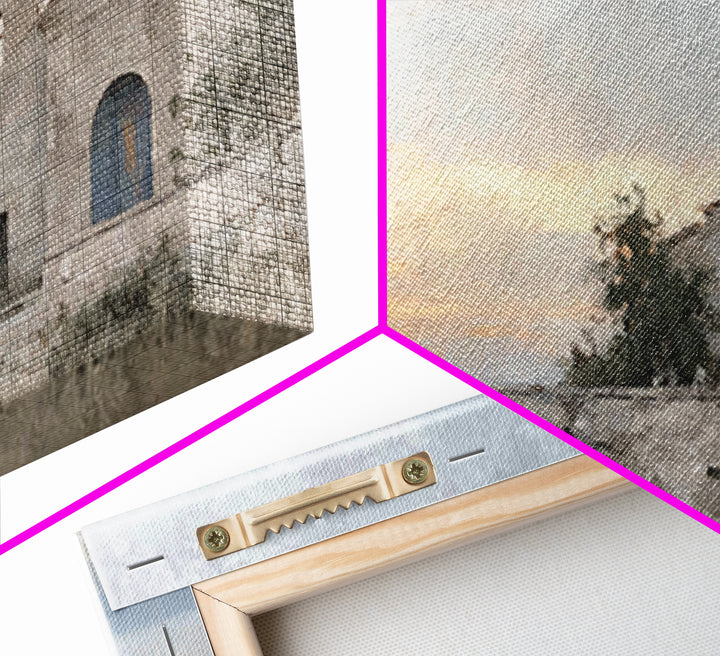 Hillside Sanctuary – Framed Canvas Print – Christian Art Canvas – Christian Wall Art – Christian Art Print – Christmas Wall Art – Unique Ch
