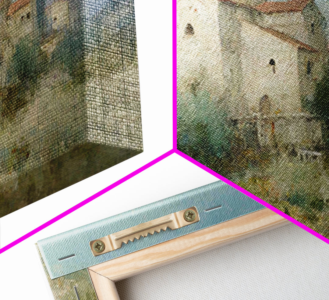 Golden Chapel – Framed Canvas Print – Christian Art Work – Christian Wall Art – Jesus Art Print – Framed Christmas Art – Christian Christma
