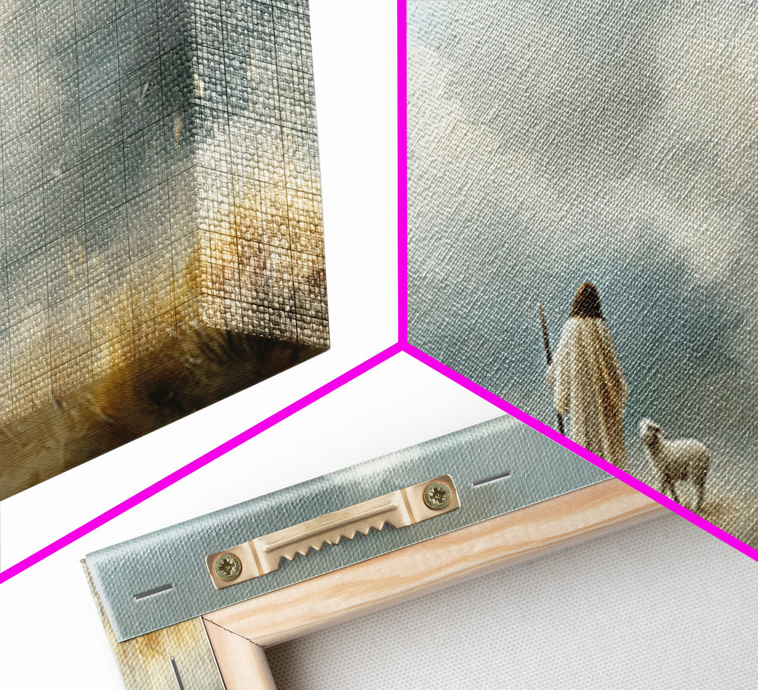 Heavenly Guidance – Framed Canvas Print – Christian Art Print – Modern Christian Art – Jesus Painting Canvas – Christian Decor – Subtle Chr