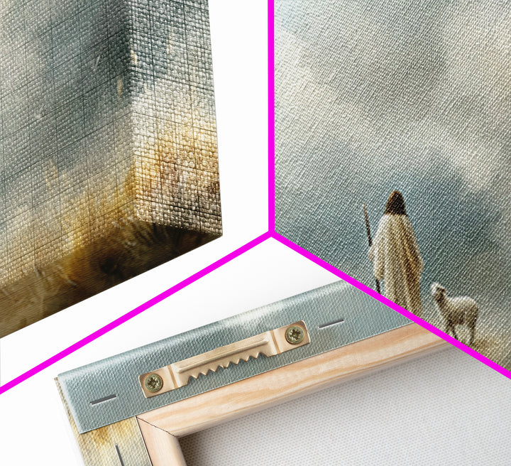 Heavenly Guidance – Framed Canvas Print – Christian Art Print – Modern Christian Art – Jesus Painting Canvas – Christian Decor – Subtle Chr