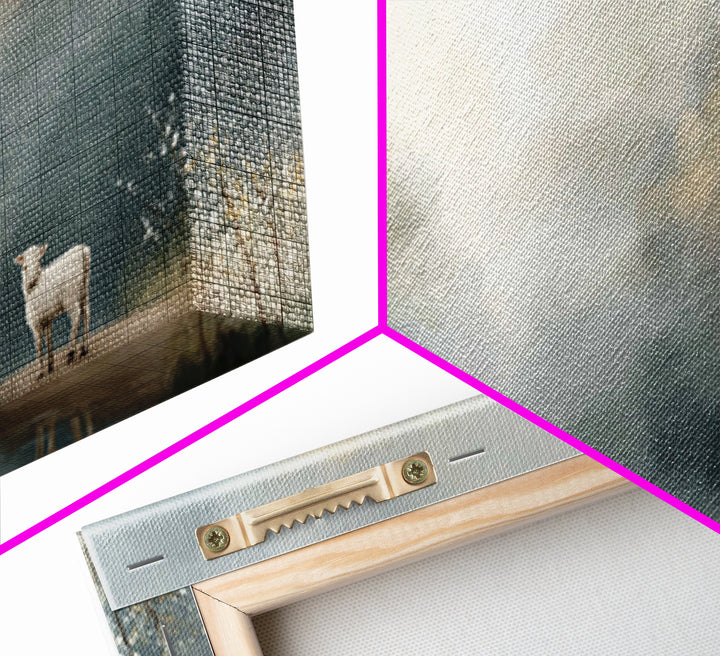 Lamb Of Dawn – Framed Canvas Print – Christian Art Canvas – Christian Wall Art – Christmas Art – Christian Christmas Art – Jesus Art Print
