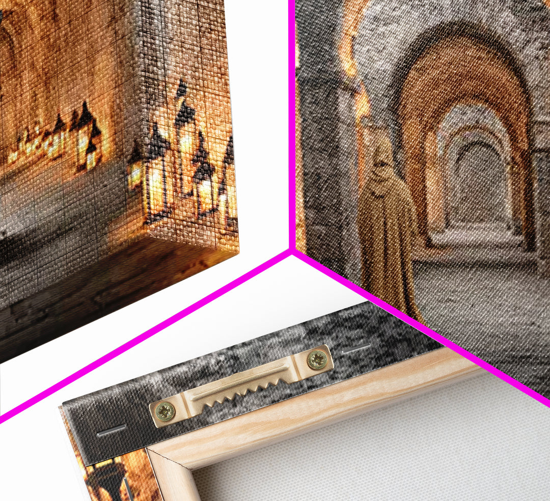 Lantern Passage, Framed Canvas Print, Christian Art Canvas, Christian Wall Art, Christian Painting, Christian Decor, Unique Christian Art,