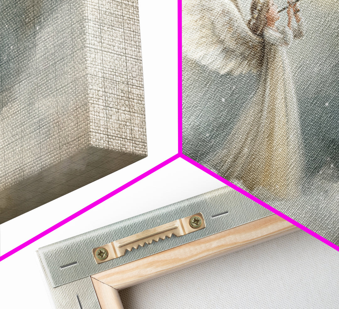 Angel Hymn Of Peace | Framed Canvas Print | Christian Wall Art | Christian Art Canvas | Christmas Art | Christian Christmas Art | Christian