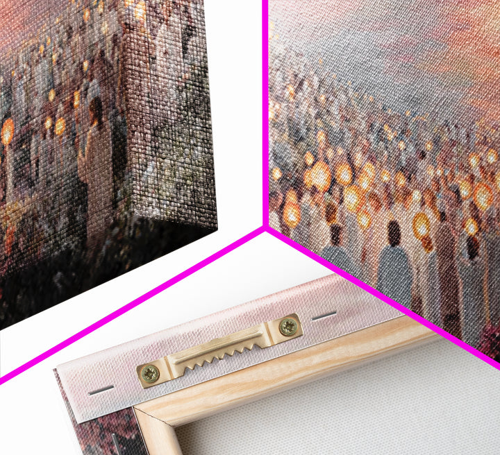 Valley Of Living Light, Framed Canvas Print, Christian Wall Art, Christian Art Canvas, Christian Christmas Art, Christmas Art, Christian Ar