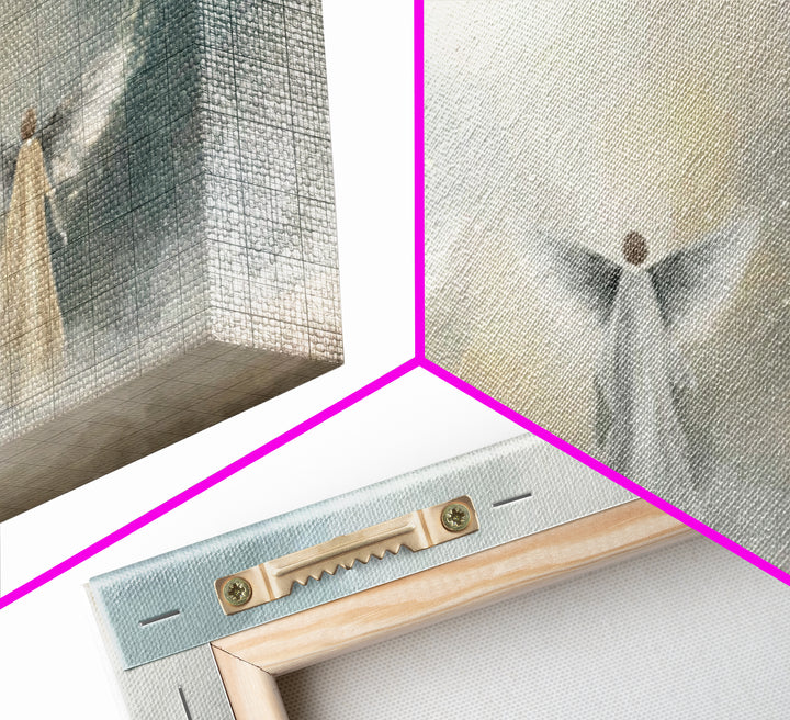 Heavenly Guardians – Framed Canvas Print – Christian Wall Art – Christian Art Canvas – Christian Painting – Christian Art Work – Subtle Chr