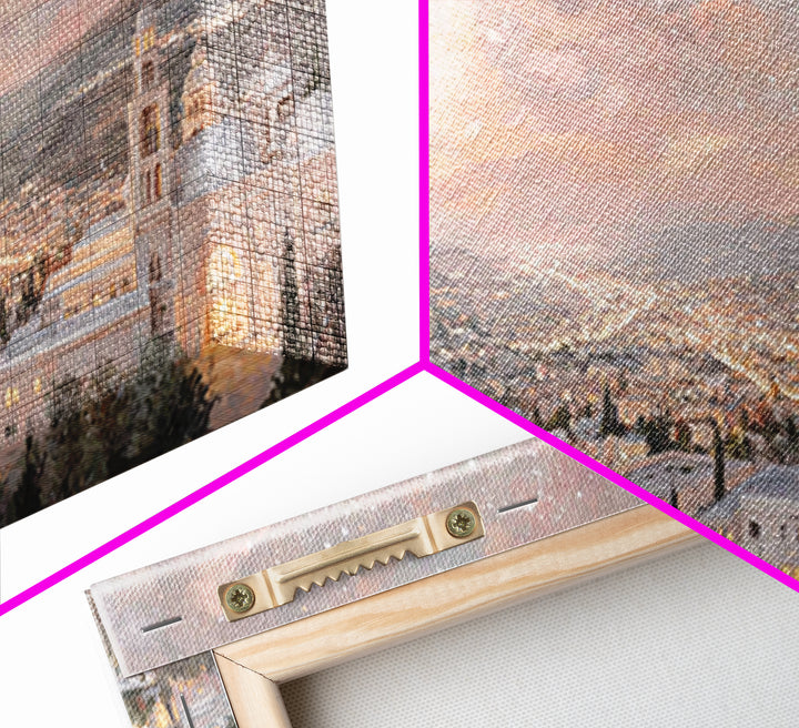 City of Promise, Framed Canvas Print, Christian Wall Art, Christian Art Canvas, Christmas Art Prints, Christian Christmas Decor, Modern Chr