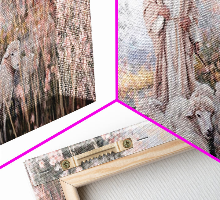 Pastel Shepherd Light – Framed Canvas Print – Christian Art Canvas – Modern Christian Art – Christian Wall Art – Christian Art Print – Chri