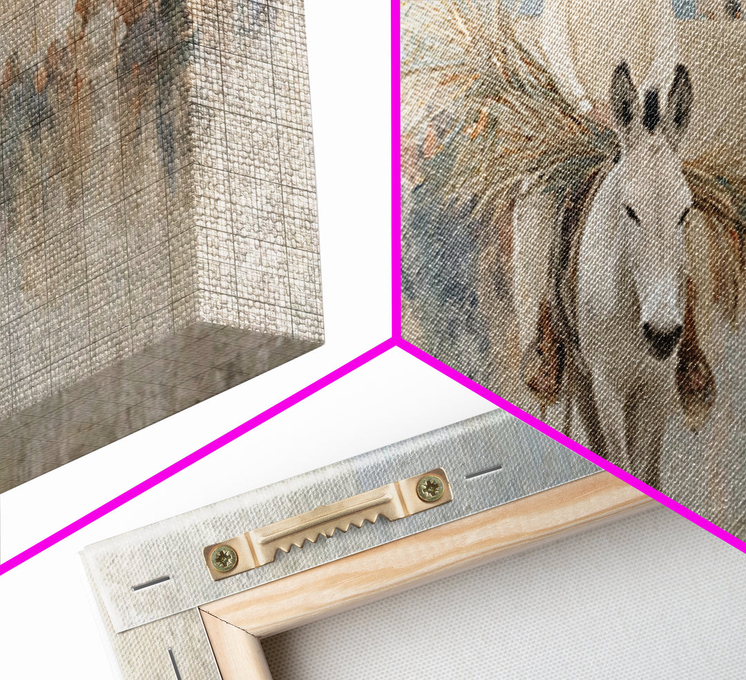 Humble Entry Light - Framed Canvas Print - Christian Art Canvas - Jesus Painting - Christian Wall Art - Christmas Art - Christian Decor