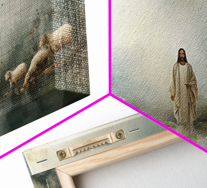 Twilight Shepherd | Framed Canvas Print | Christian Art Canvas | Jesus Painting | Christian Wall Art | Christian Painting | Christian Decor