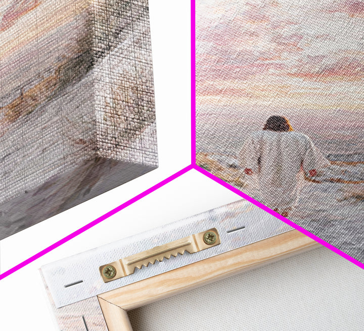 Mountain Ascent – Framed Canvas Print – Christian Art Painting – Jesus Wall Art – Christian Art Canvas – Vintage Christian Art – Christian
